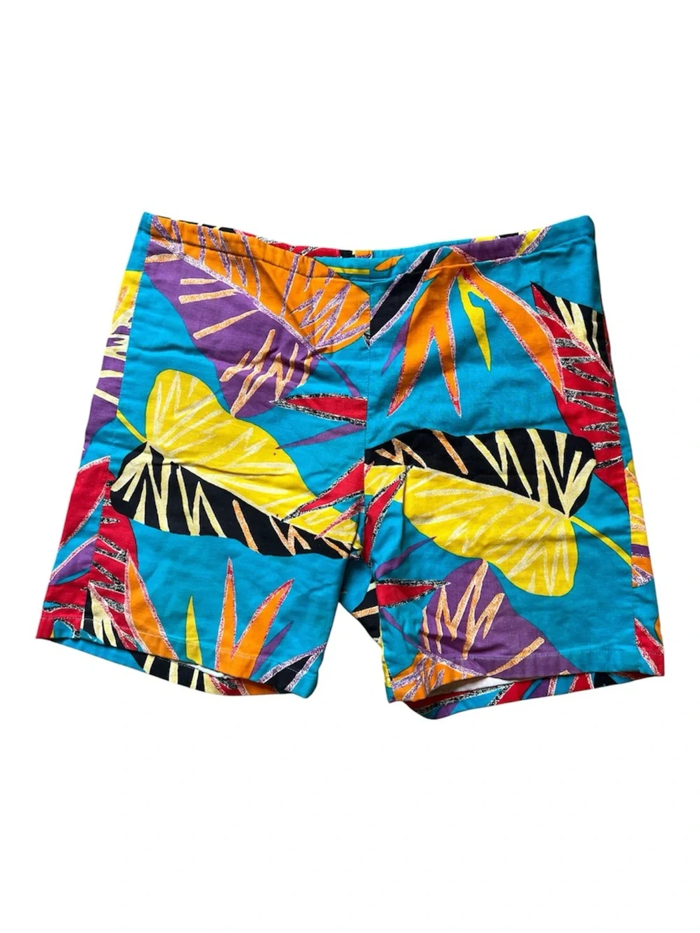 VTG Surf Line Hawaii Jams Shorts Medium Bright Tropical Floral 5100B AS IS
